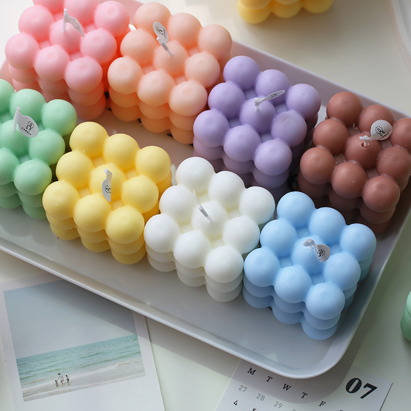 Cross-border ins aromatizante de cera Rubik Cubo atmósfera en línea accesorios de fotos caseros hechos a mano regalos de vacaciones cera de modelado