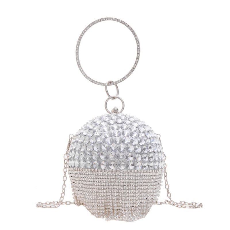 2025 nuevo bolso de cena para mujeres bolso de cena de alto nivel bolso de diamantes bolso de mano universal bolso de moda esférico