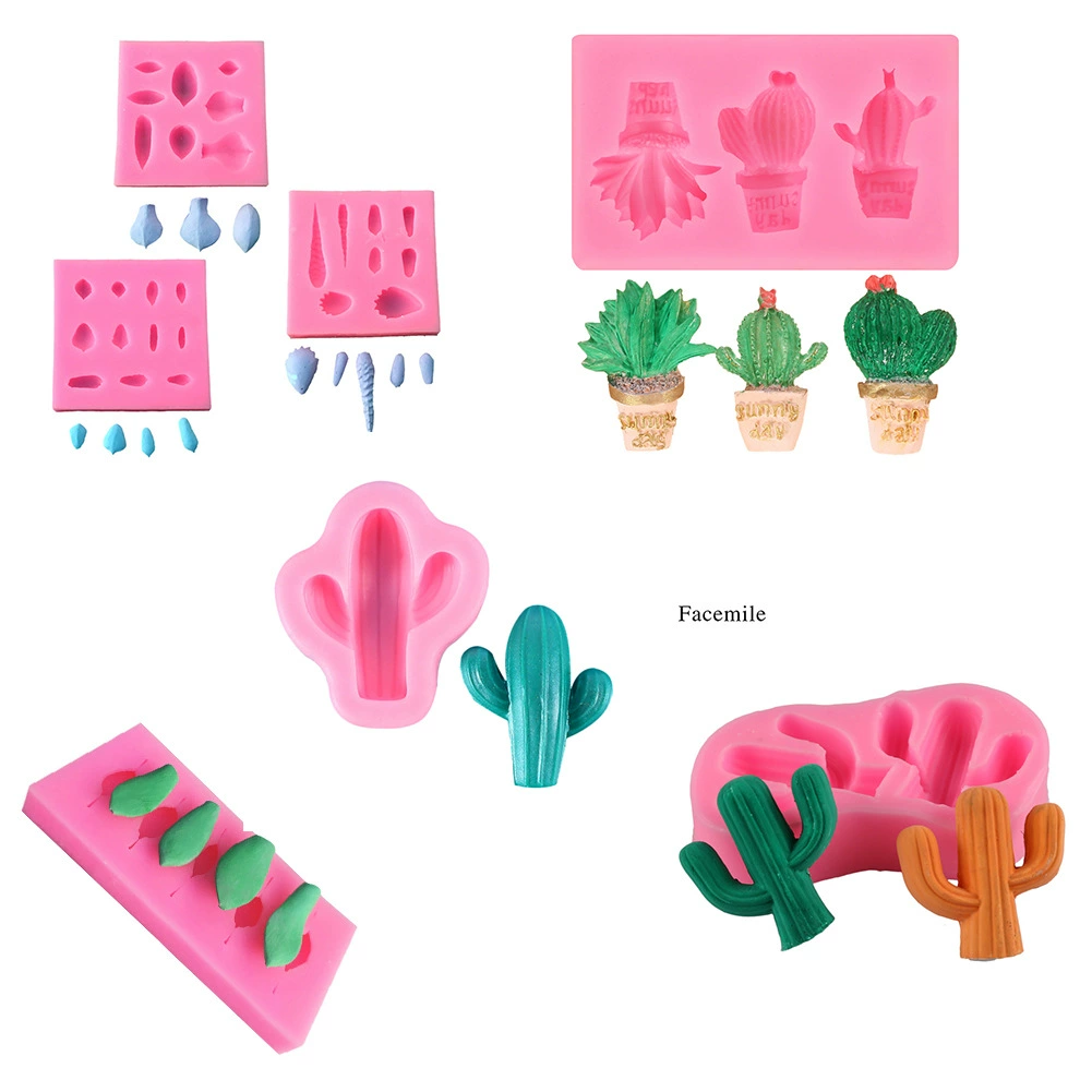 Silicone fondant, acrylic mold, DIY, cactus