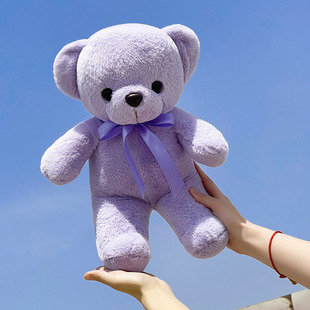 Purple Bear Doll Sleeping Pillow for Girlfriend Plush Toy Girl Teddy Bear Doll Cloth Doll Gift