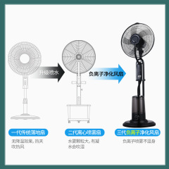 卸売り16インチリモコン噴霧扇加湿床置き扇室内縦型噴霧冷却ミスト扇風機