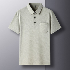 中年メンズカジュアル半袖tシャツお父さん服夏ゆるいpoloシャツ中高年半袖シャツファッション