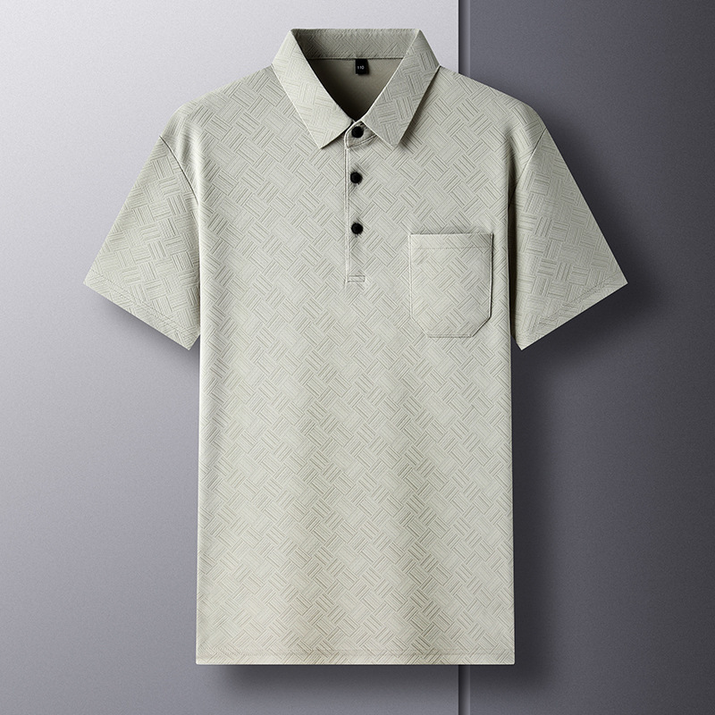 中年メンズカジュアル半袖tシャツお父さん服夏ゆるいpoloシャツ中高年半袖シャツファッション|undefined