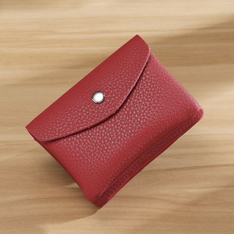 Monedero de cuero suave simple para mujeres, bolso de tarjetas multifuncional para mujeres, gran capacidad para colocar joyerías pequeñas, monedas, bolso de cuero suave