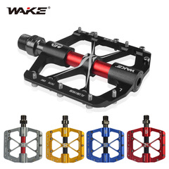 WAKE mountain bike pedals, aluminum alloy three-pelin bearing pedals, anti-slip pedal bicycle accessories