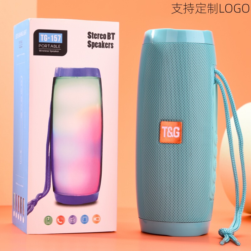 クロスボーダー 7 色のカラフルなライト TG157 ワイヤレス Bluetooth スピーカー屋外ホームカードオーディオデュアル振動ダイヤフラムサブウーファー|undefined