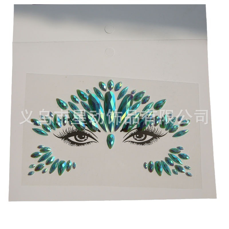 gems face sticker �¿�ѹ����ˮ��ü��������װ������diy HF-91