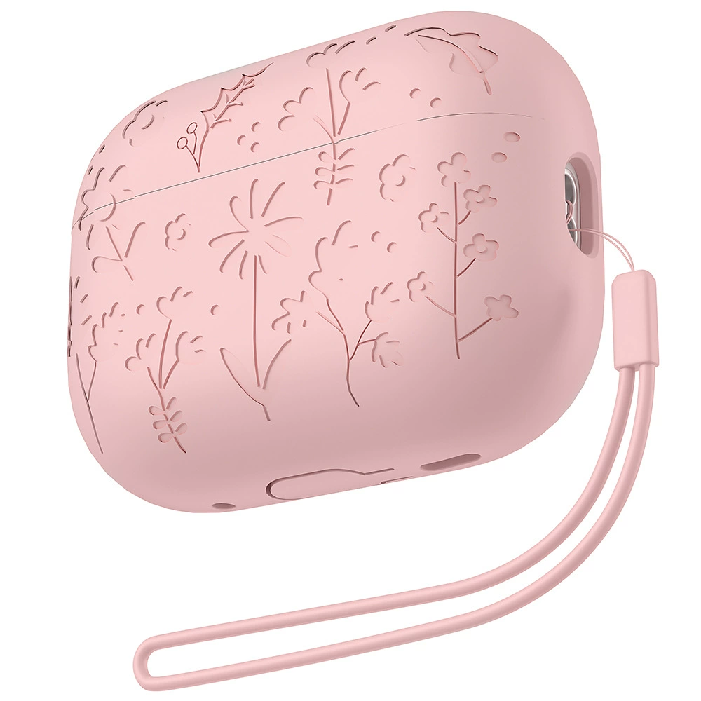 Силиконовый защитный чехол для AirPods (AirPods 4 / Pro3 / 1/2), однотонный цвет с вариантами ремешка