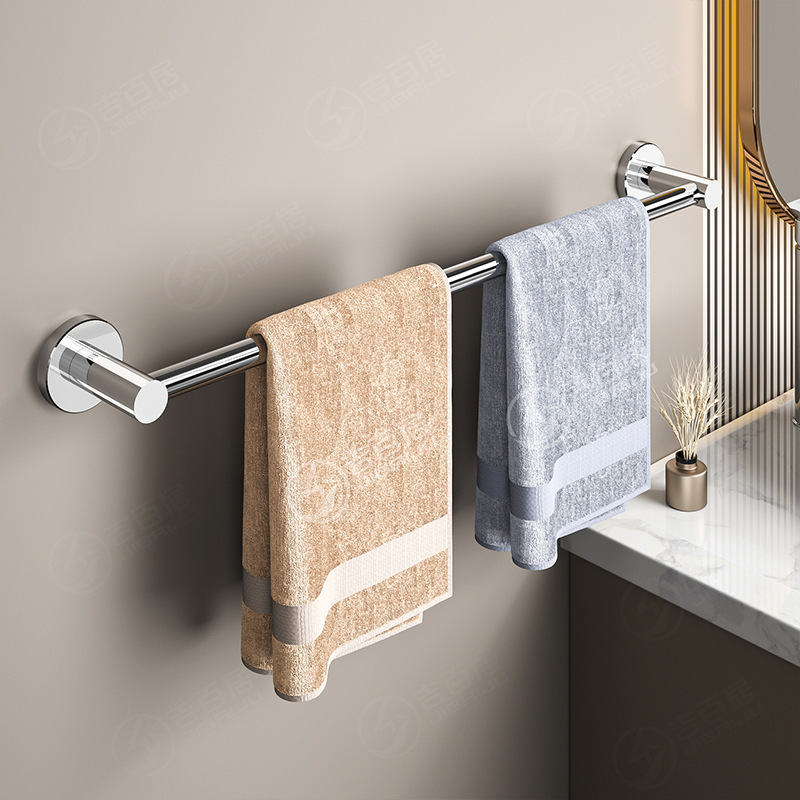 Factory Supply Bathroom Non-perforated 304 Stainless Steel Towel Rack Single Rack for Towel Rack Factory Supply Bathroom Non-perforated 304 Stainless Steel Towel Rack Single Rack for Towel Rack