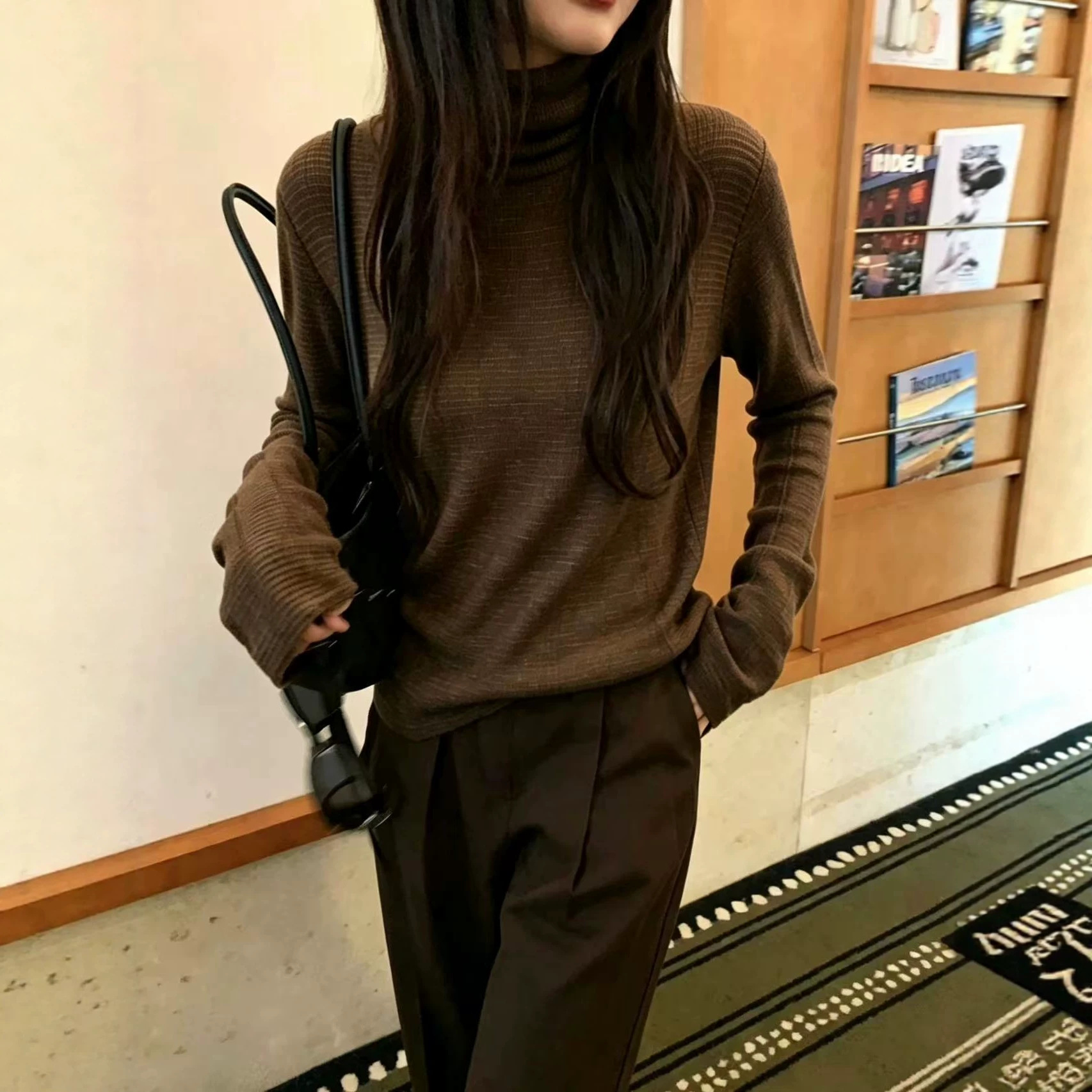 百搭半高领套头衫打底衫女欧洲站2026秋装新款欧货女装洋气小衫
