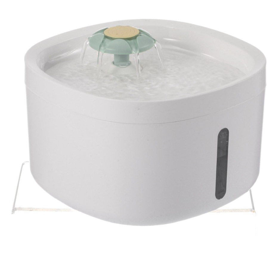 Dispensador automático de agua para gatos, apagado automático cuando falta agua, enchufe de ciclo de combustión anti-seco, dispensador de agua filtrada para mascotas con luz