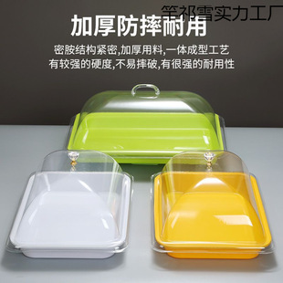 Marinated Vegetable Cover Display Cover Mousse Cake Display Plate with Supermarket Transparent Super Cold Dish Same Food