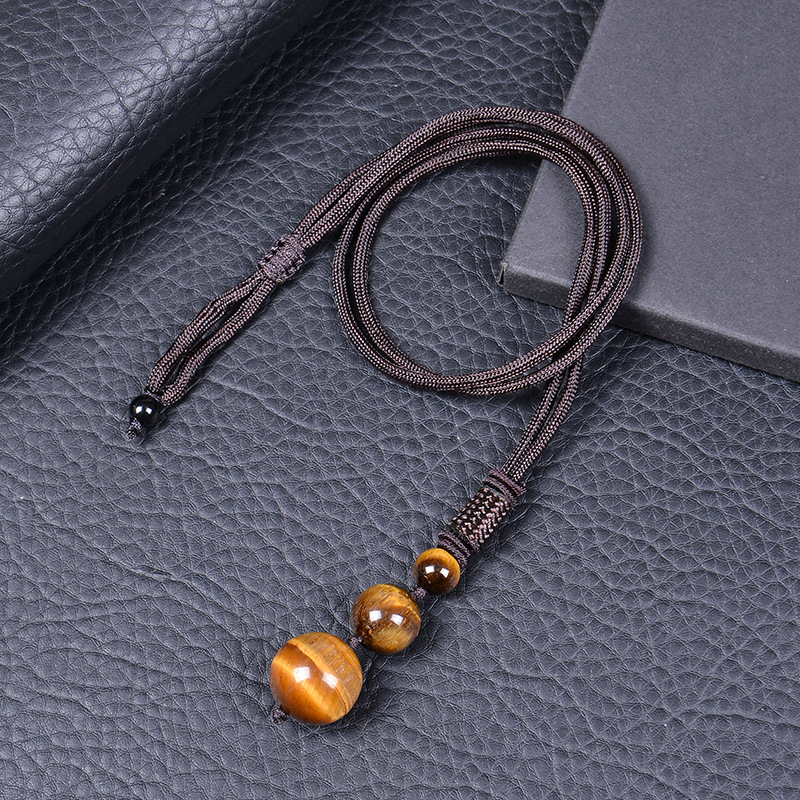 Daily Occasion Simple Style Round Natural Stone Unisex Pendant Necklace