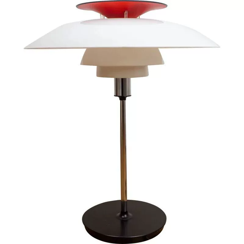 Настольная/напольная лампа Floor lamp (Luo Jiabai) скандинавский дизайн, светлая роскошь, слоистая абажурная часть, вариант напольного или настольного размещения