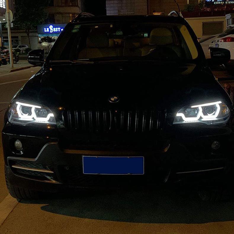 Headlight Assembly LED For 07-13 BMW X5 E70 Upgrade