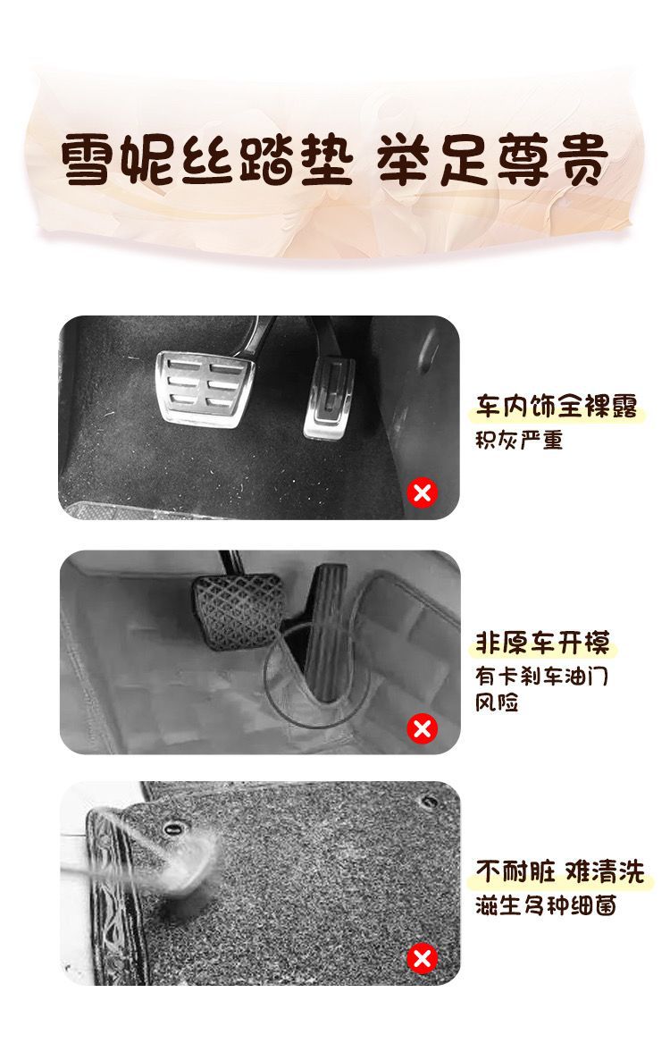 Suitable for Wuling Hongguang Mini Car Floor Mats Macaron Third Generation Wire Ring Interior Decoration Bingo Panda Mini