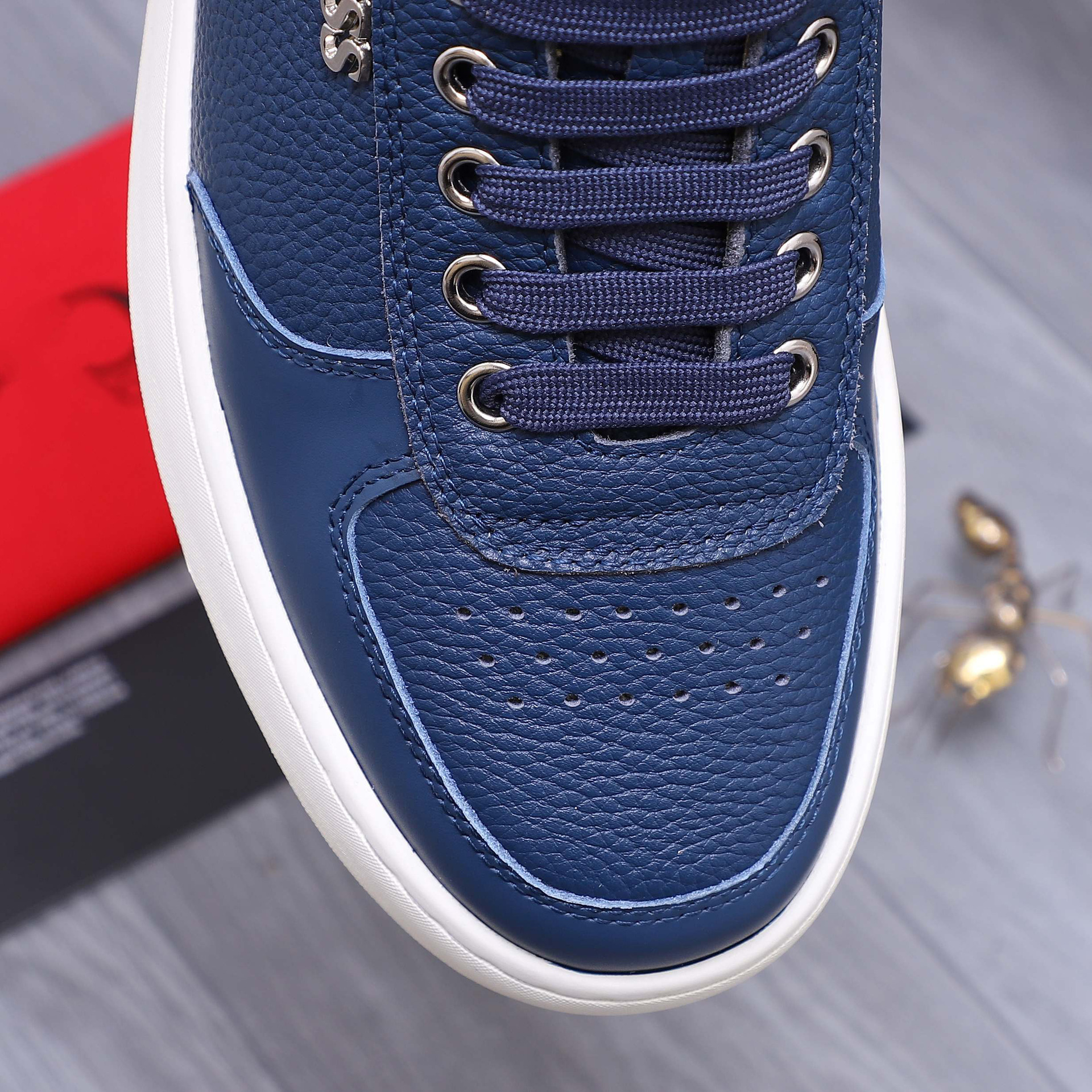 Quality Shoes High-End Trendy Versatile Fashion Men's Shoes Genuine Leather Patchwork Breathable Low-Top Comfortable Casual_vogvips.com