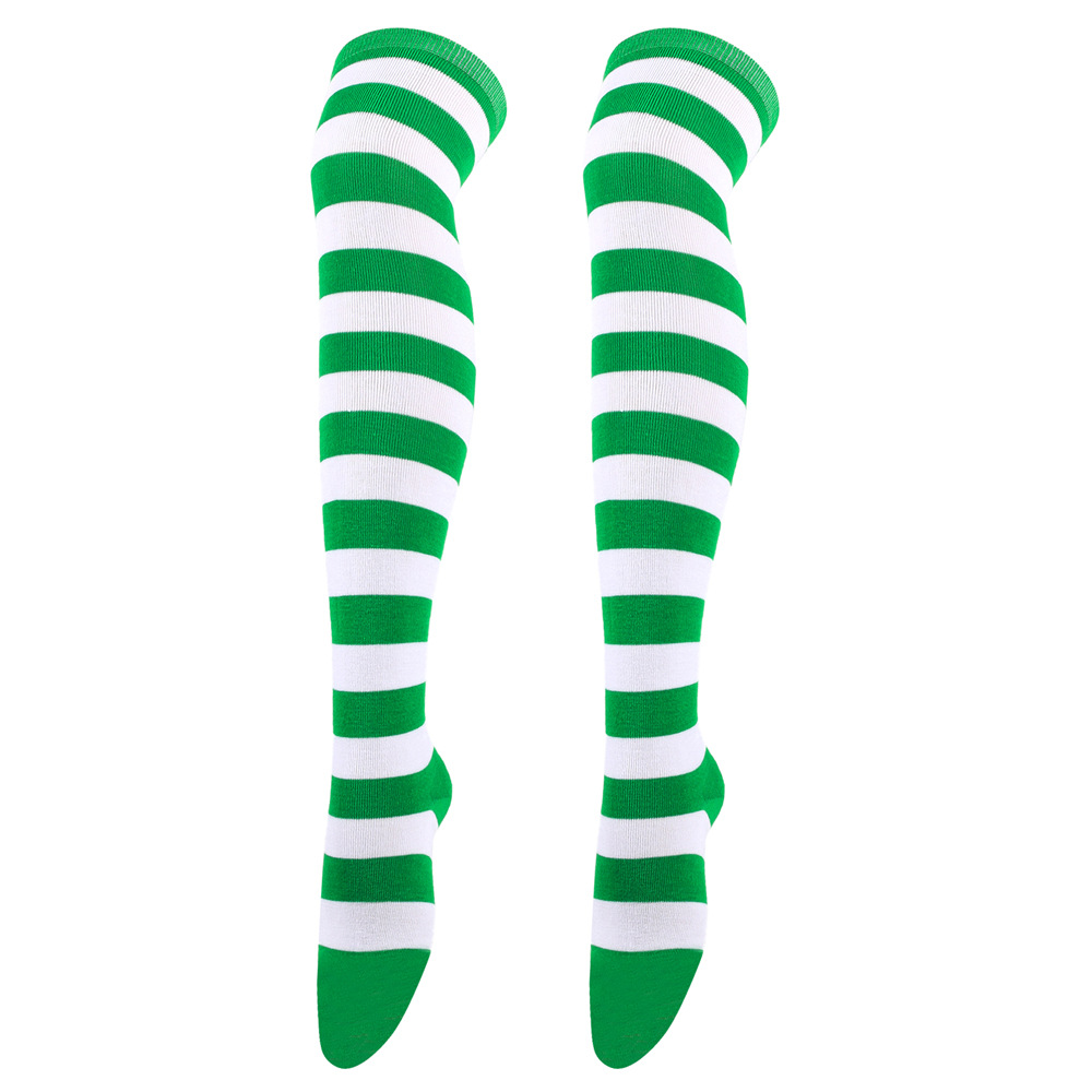 Calze lunghe a righe per donna, calzini sopra il ginocchio, calzini da donna per feste di cosplay anime_voghion.com
