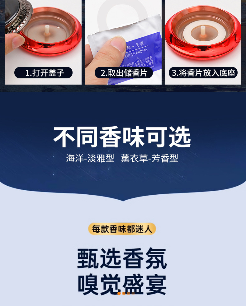 Cross-Border Ufo-Shaped Car Gift Rotating Aromatherapy Car Decoration Perfume High-End Elegant Long-Lasting Fragrance