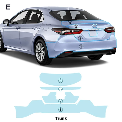 Toyota Camry LE XLE TPU: Car paint protective film - tpu-protective-film-for-toyota-camry-le-xle-trunk-tpu75mil