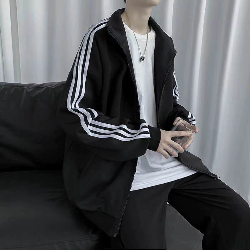 Бейсбольная куртка мужская повседневная спортивная куртка с тремя полосками в Корейском стиле, Мужская свободная универсальная Красивая весенне-Осенняя мода