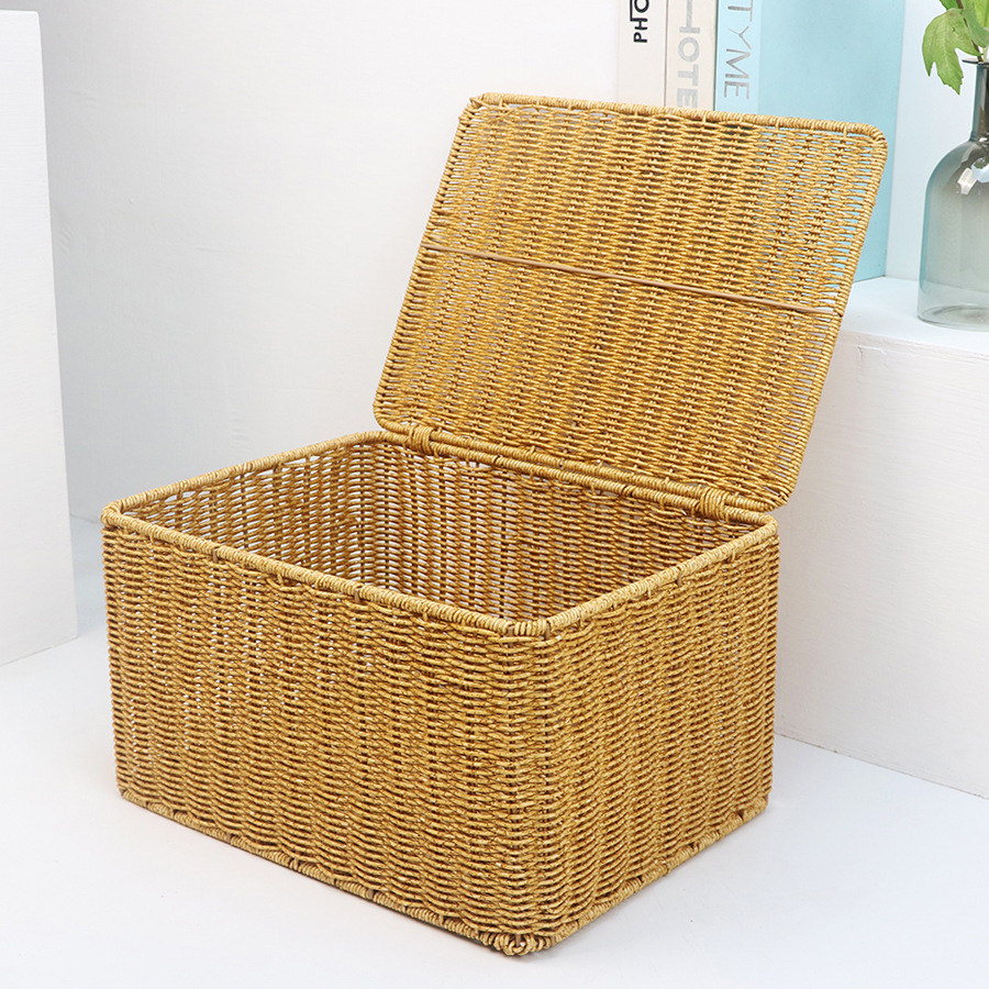 Large Capacity Desktop Storage Basket For Home Office Organisation_voghion.com