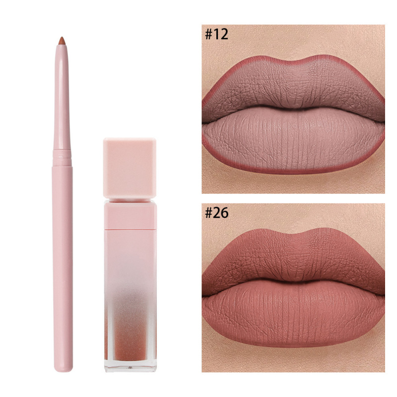 唇彩唇线笔套装哑光防水不沾杯唇部彩妆外贸跨境彩妆Cosmetic Kit|undefined