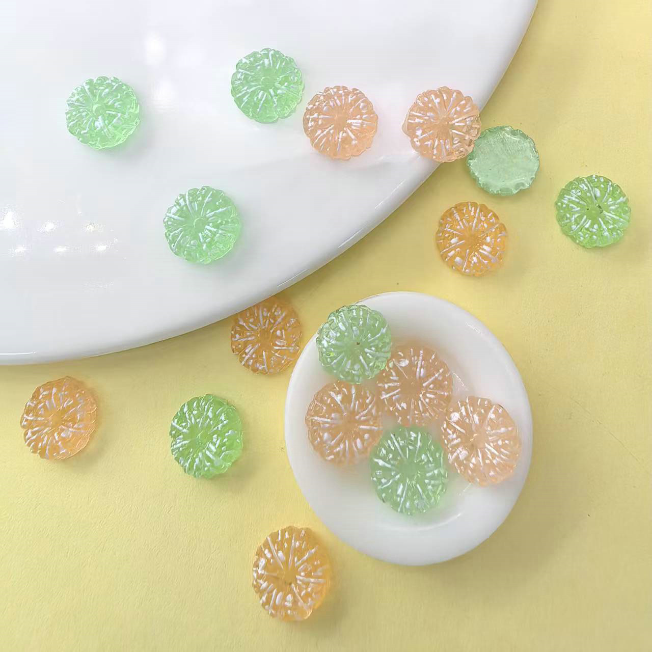 食玩美甲饰品diy橘子批发手机壳发夹发饰头饰上的配件0004