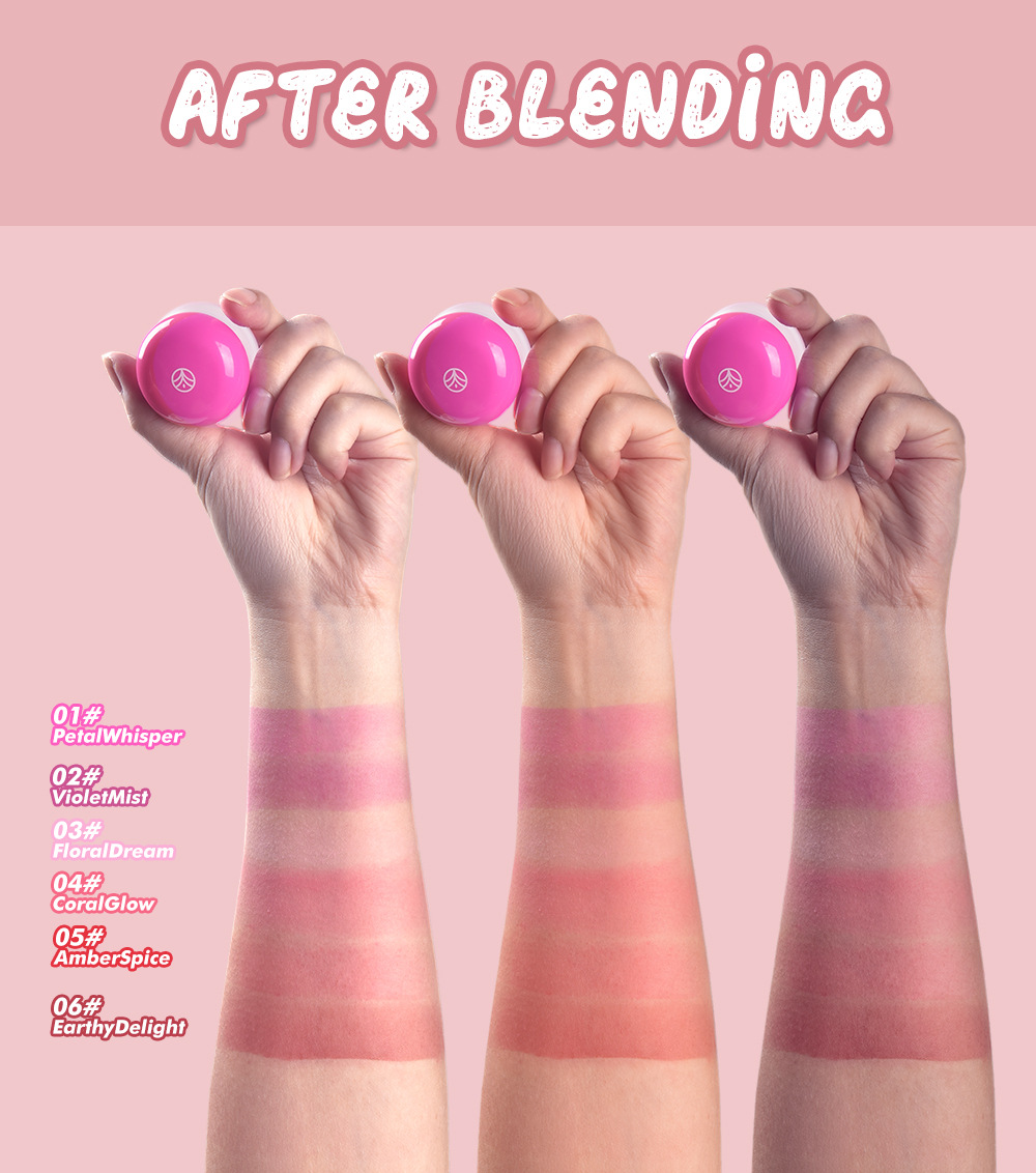 YOUNG VISION 6-color Mousse Blush Clay Nude Natural and Delicate Color Display matte Velvet Blush undefined