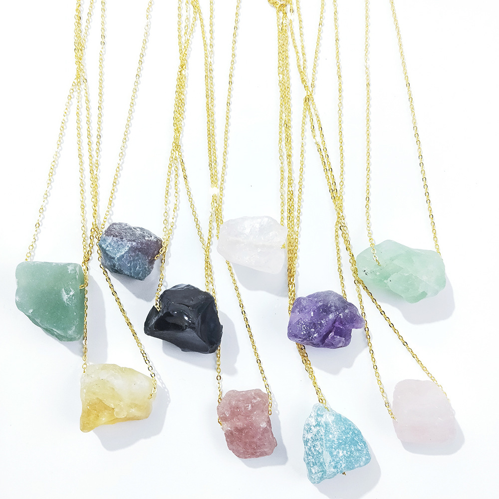 Daily Occasion Crystal Material Fashion Solid Color Crystal Patchwork Pendant Necklace 1 Piece