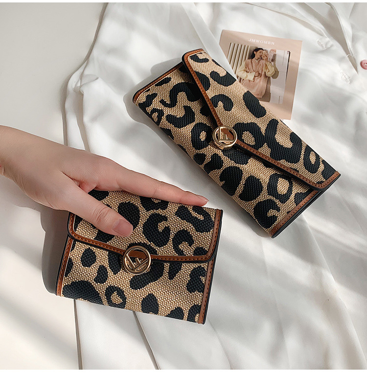 Leopard Print Retro Wallet Female Short New Printed Coin Purse Multi-card Card Bag Wholesale display picture 17