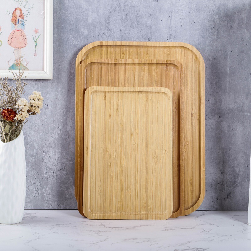 Catering Tray, Hotel Tray, Household Snack Tray, Barbecue Tray, Tableware, Tea Tray, Bamboo Fruit Tray