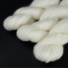 蝉翼南非超幼马海毛手染线白胚中空链条毛线专用线胚手染线材