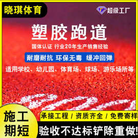 塑胶跑道epdm颗粒橡胶跑道户外学校操场13mm预制塑胶跑道包工包料
