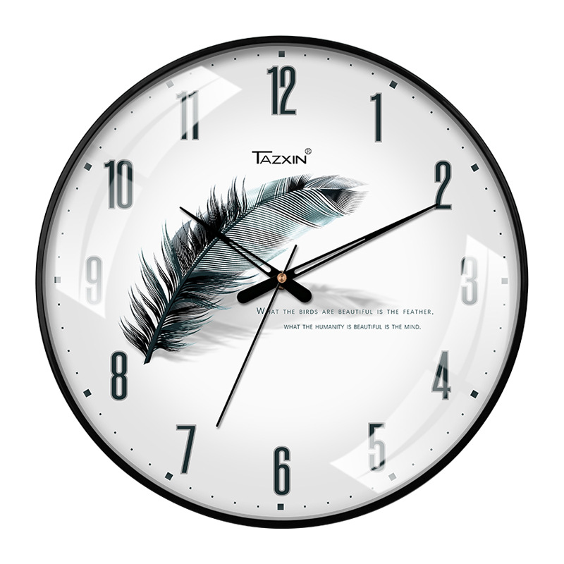 Suministro directo de fábrica convexo reloj de pared de vidrio nórdico luz de lujo simple reloj mudo sala de estar curvo entrega por lotes reloj transfronterizo image 7