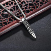 Men's retro bullet stainless steel, pendant, necklace, 2023 collection, European style, punk style