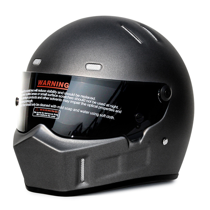 Kading 공장 직접 오토바이 헬멧 유리 섬유 헬멧 빈티지 헬멧 ATV-1 매트 실버 회색