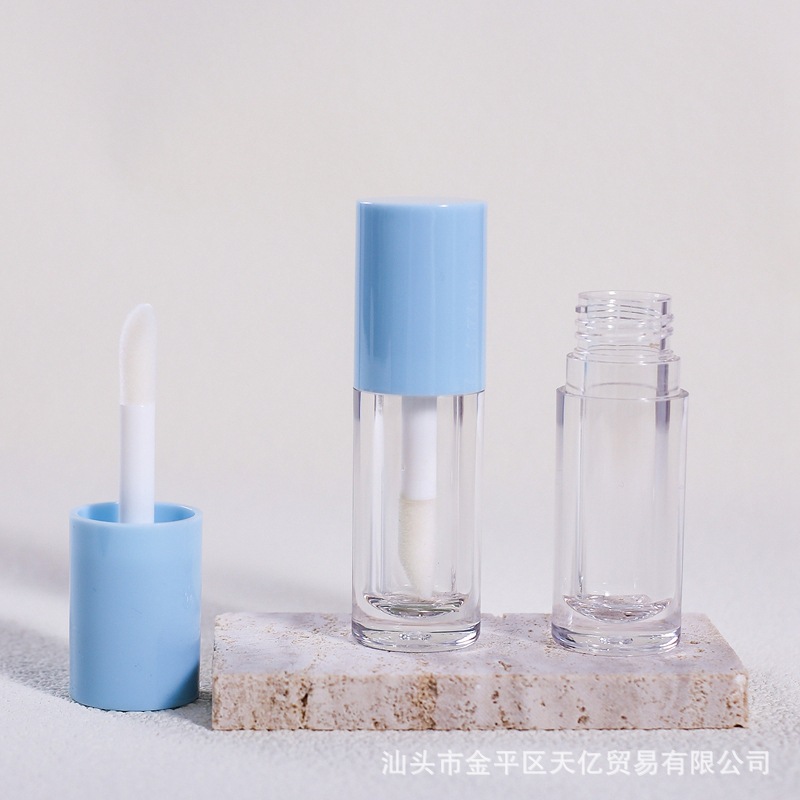 En stock envío gratuito de gran capacidad sub-botella 6ml tubo redondo cabeza de cepillo grande esmalte de labios brillo de labios tubo vacío material de embalaje tubo corrector