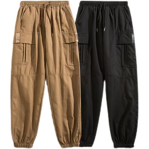 American Heavyweight Retro Work Pants for Men - Autumn Loose Straight Leg Plus Size Men's Casual Pants Trend Brand Wide Leg Pants for Men