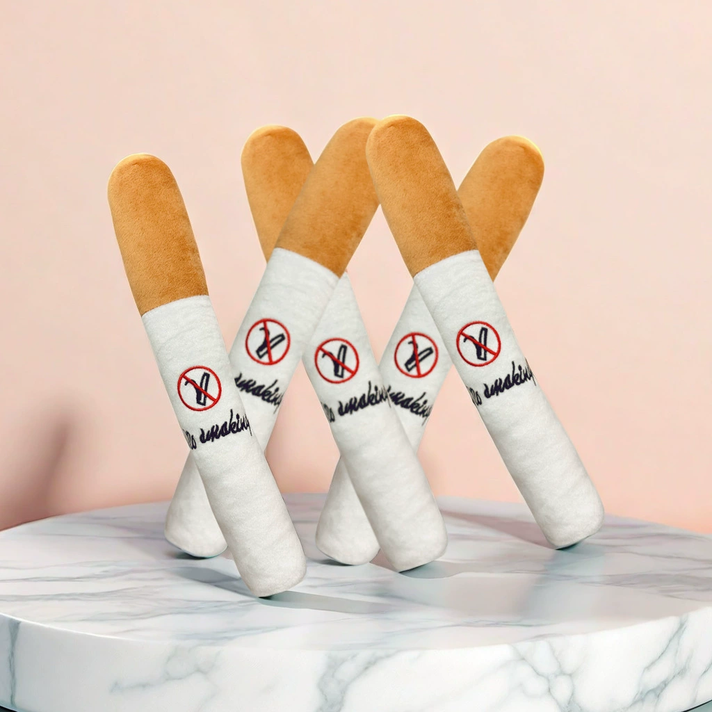 Новые плюшевые игрушки для животных, устойчивые к укусам, подходят для прорезывания зубов, в форме сигареты, милый дизайн, игрушки с звуком для кошек и собак, оптом