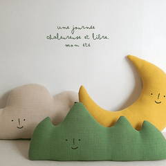 簡約寶寶午睡枕 寶寶床上抱枕午睡枕可愛毛絨玩具 兒童房裝飾