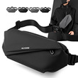 Magnetic buckle bag chest Bag Men's crossbody chest bag multi-functional fashion 2024 New High sense men's waist bag