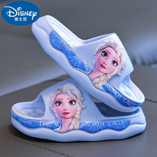 Summer Girls' Slippers Cartoon Princess Non-Slip Soft Bottom Indoor Bathing Slippers for Small and Medium-Sized Children and Girls