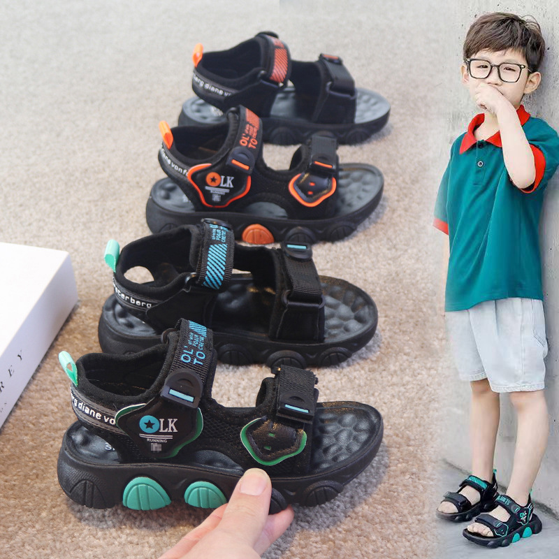 Boys Sandals 2024 Summer New Children's Sandals Large Children's Sports Beach Shoes Little Boy Casual Shoes Soft Sole