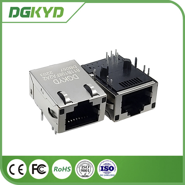 Single PorT TAB Up wiTh LED 100 Base-T ETherneT ConnecTor RJ45 Jack DGKYD Single PorT TAB Up wiTh LED 100 Base-T ETherneT ConnecTor RJ45 Jack DGKYD