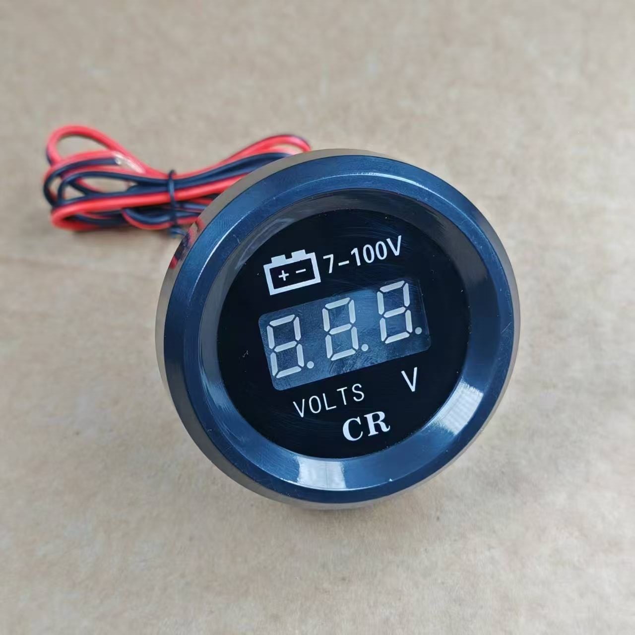 Digital display voltmeter for agricultural vehicle modification, used for electric ignition starting, universal voltmeter for tractors and tricycles