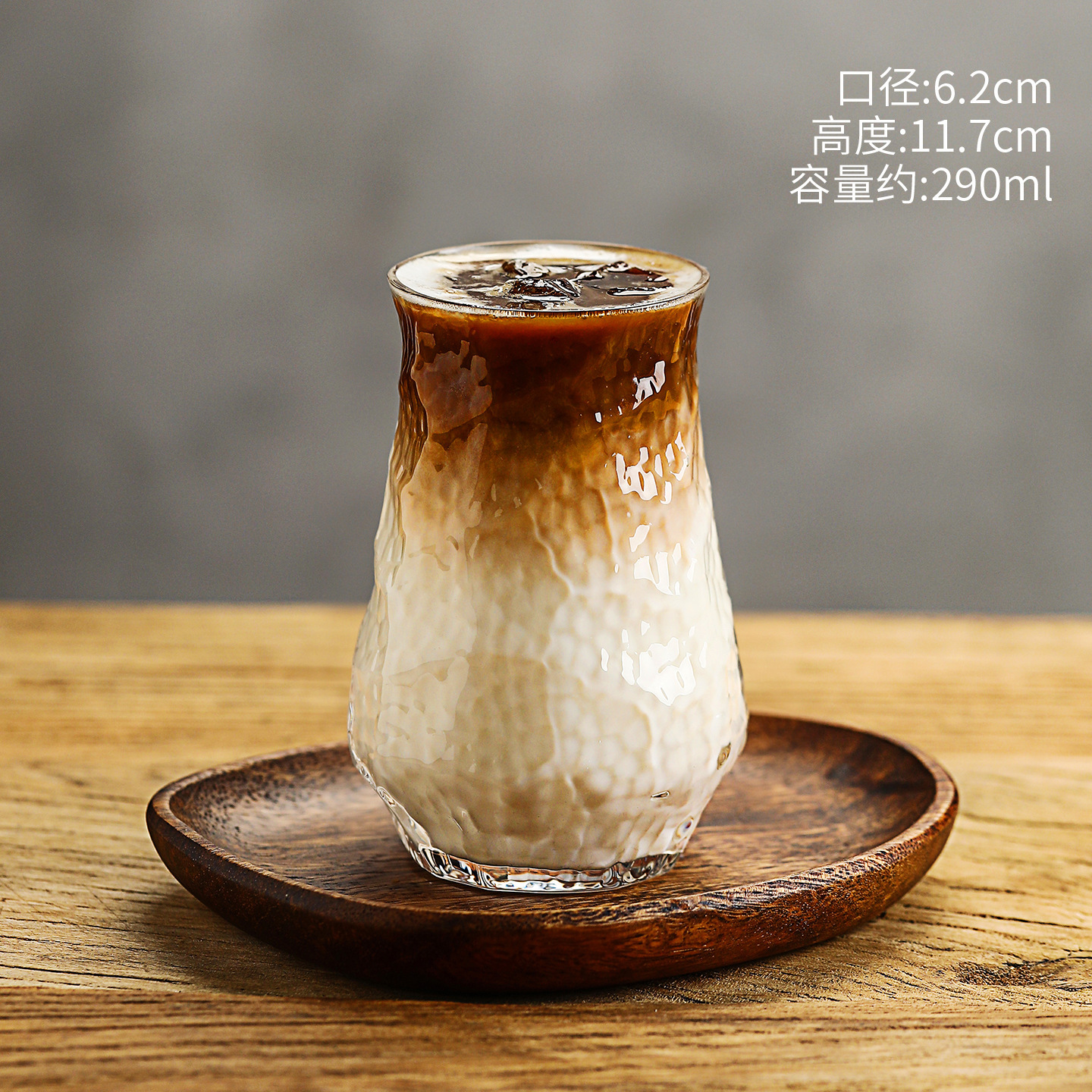 Taza de agua de vidrio en relieve hecha a mano, taza de café de hielo, taza de café americana, bebida creativa, jugo de fruta, té de leche, taza de burbujas