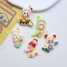 卡通小星厨帽男孩diy树脂配件手工奶油胶发夹头绳挂件鞋扣材料批