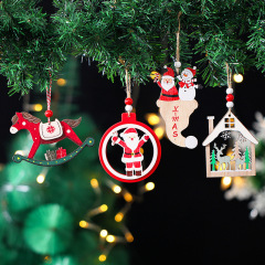 新しいクリスマスのペンダントクリスマスの装飾の木製のペンダントクリスマスの透かし彫りの老人の看板はクリスマスの装飾品を飾ります。
