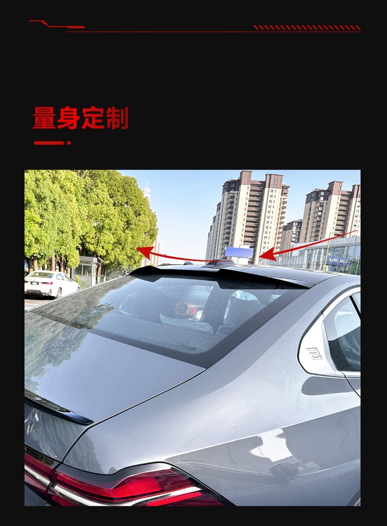 Suitable for 2024 BMW bmw 5 Series i5 g60 Blade Tail Top Wing Fixed Wind Wing Cross-border Exterior Trim Modifications